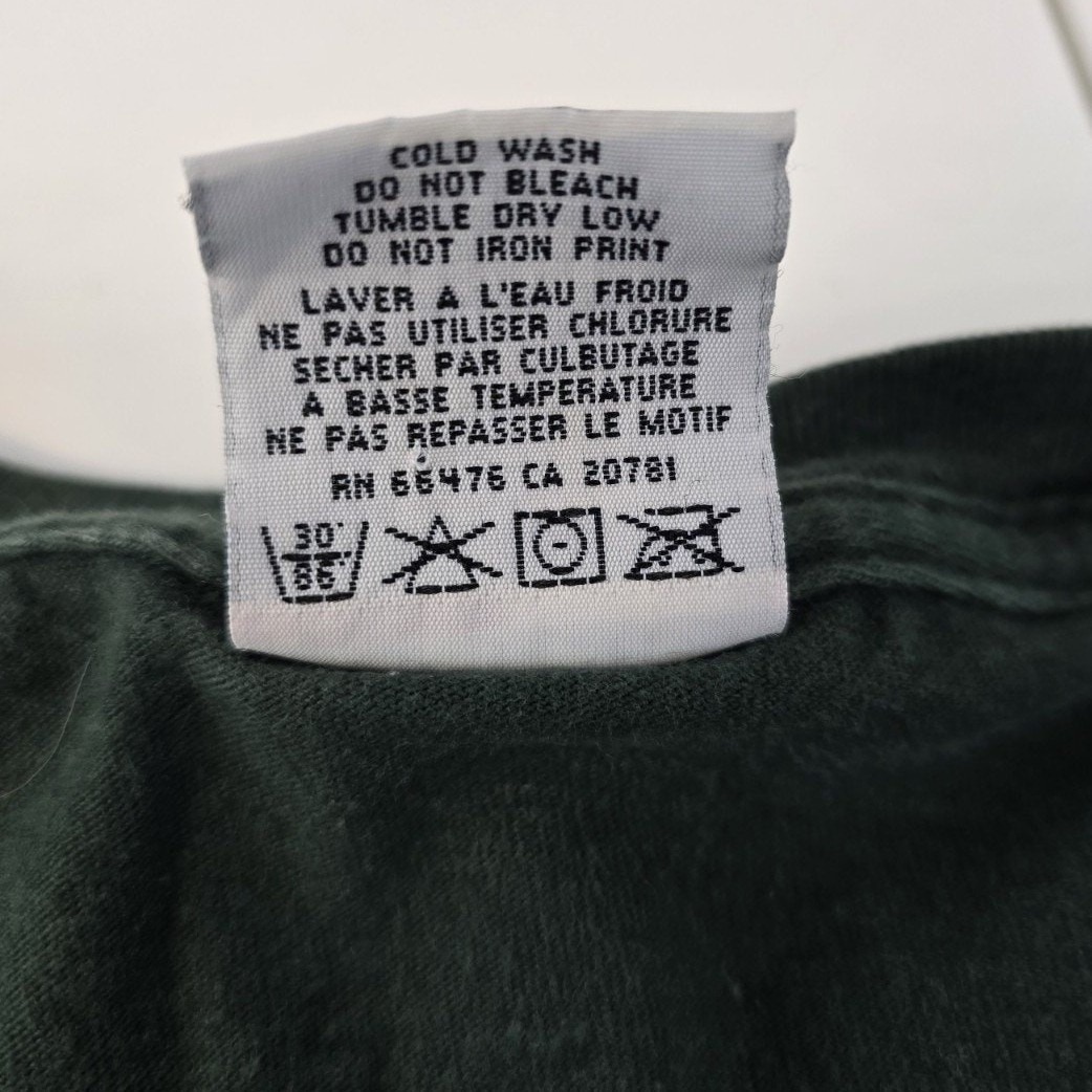 Vintage Tommy Hilfiger Tommy Jeans Graphic T-Shirt Xl Green Distressed 90s Logo — image 5 of 8